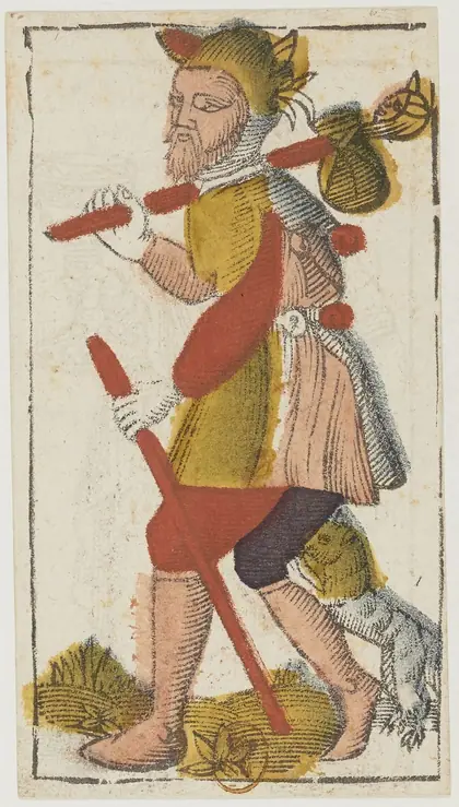 Le Fou, card zero in the Jacques Viéville deck
